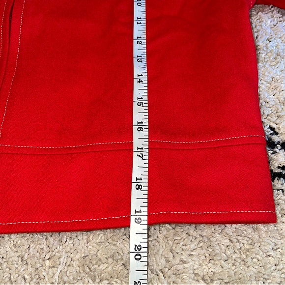 Rare Wyllis Clothing Cherry Red Cropped Wool Zanzi Pilot Jacket Western Chic - Picture 14 of 16